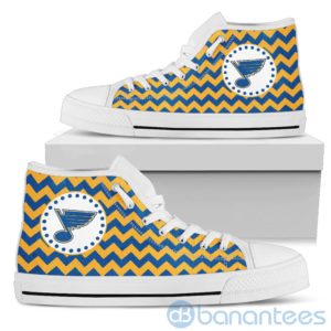 Chevron Striped St. Louis Blues High Top Shoes Product Photo