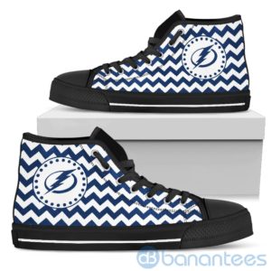Chevron Striped Tampa Bay Lightning High Top Shoes Product Photo