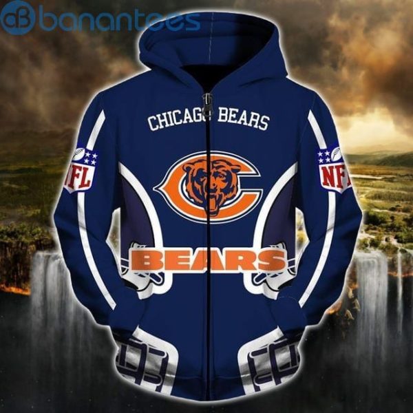 Chicago Bears All Over Printed 3D Hoodie Zip Hoodie Product Photo