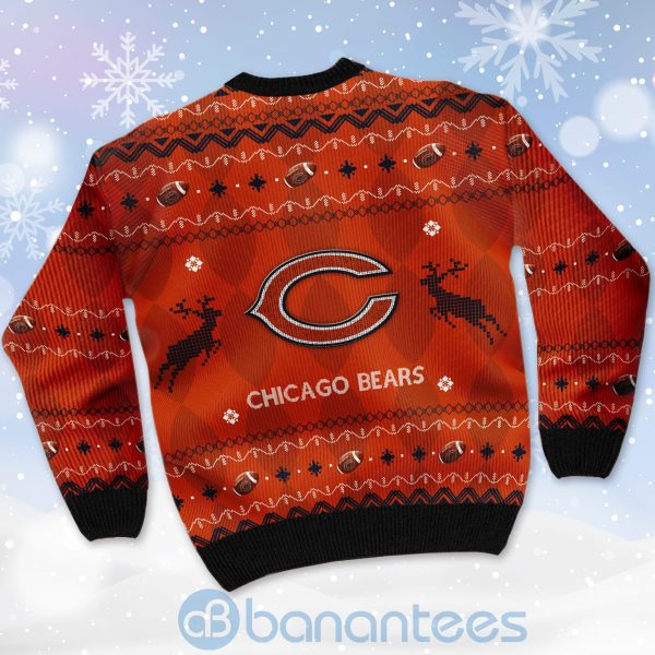 Chicago Bears American Football Black Ugly Christmas 3D Sweater Product Photo