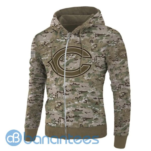 Chicago Bears Camo All Over Printed 3D Hoodie, Zip Hoodie Product Photo