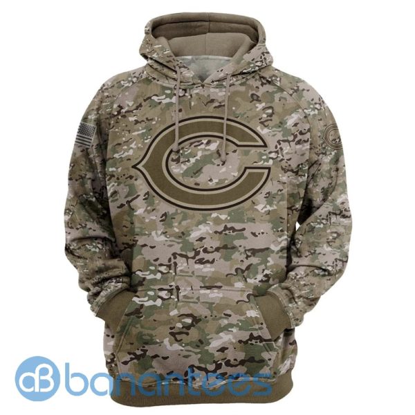 Chicago Bears Camo All Over Printed 3D Hoodie, Zip Hoodie Product Photo