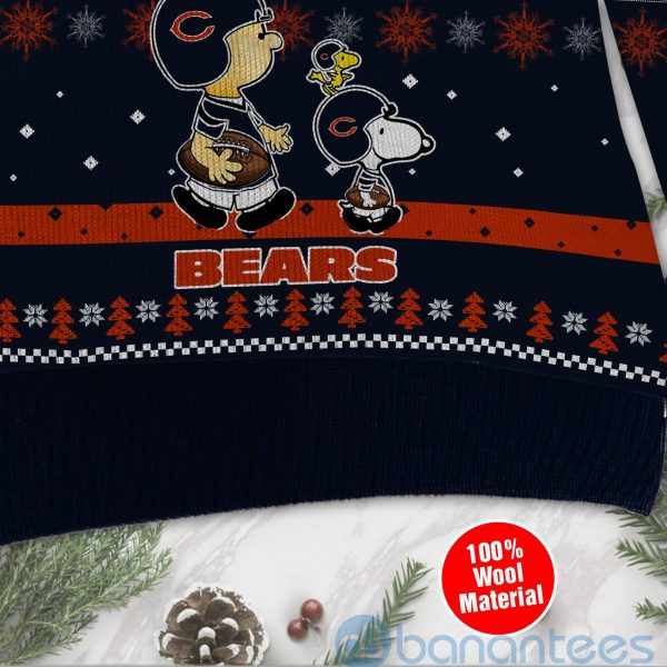 Chicago Bears Funny Charlie Brown Peanuts Snoopy Ugly Christmas 3D Sweater Product Photo