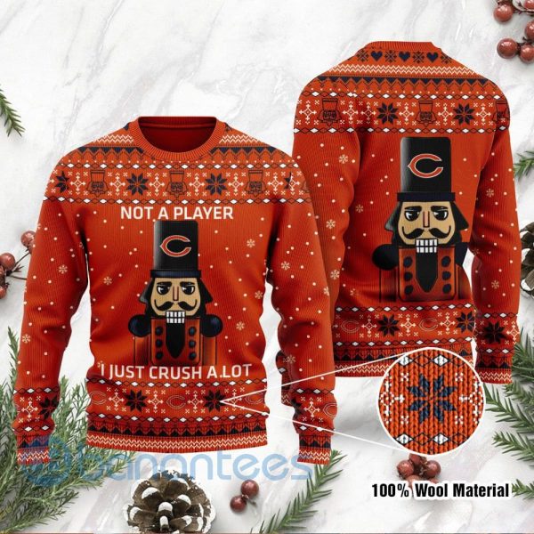 Chicago Bears I Am Not A Player I Just Crush Alot Ugly Christmas 3D Sweater Product Photo