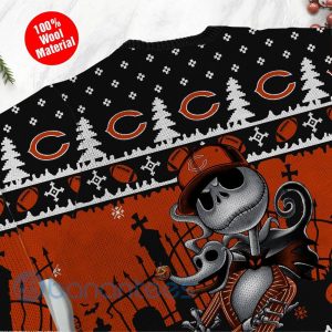 Chicago Bears Jack Skellington Halloween Ugly Christmas 3D Sweater Product Photo