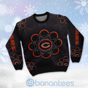 Chicago Bears Mandala Logo Ugly Christmas 3D Sweater Product Photo