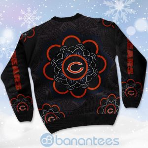 Chicago Bears Mandala Logo Ugly Christmas 3D Sweater Product Photo