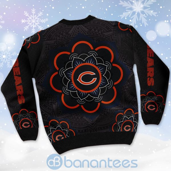 Chicago Bears Mandala Logo Ugly Christmas 3D Sweater Product Photo