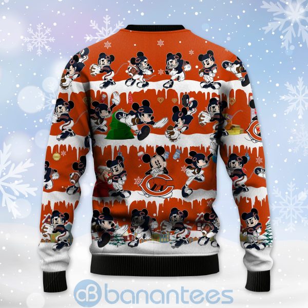 Chicago Bears Mickey American Football Ugly Christmas 3D Sweater Product Photo