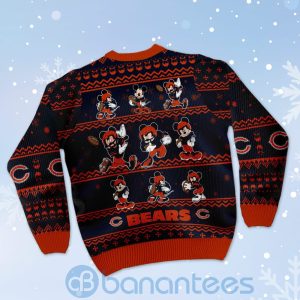 Chicago Bears Mickey Mouse Ugly Christmas 3D Sweater Product Photo