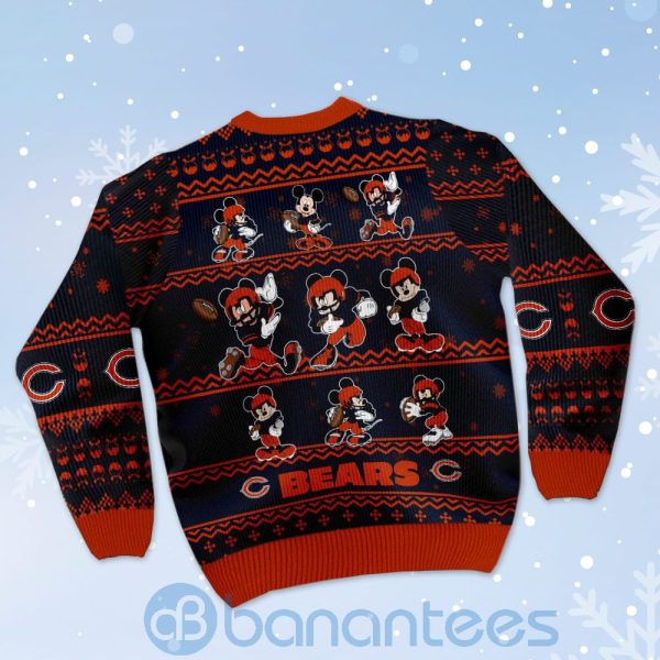 Chicago Bears Mickey Mouse Ugly Christmas 3D Sweater Product Photo