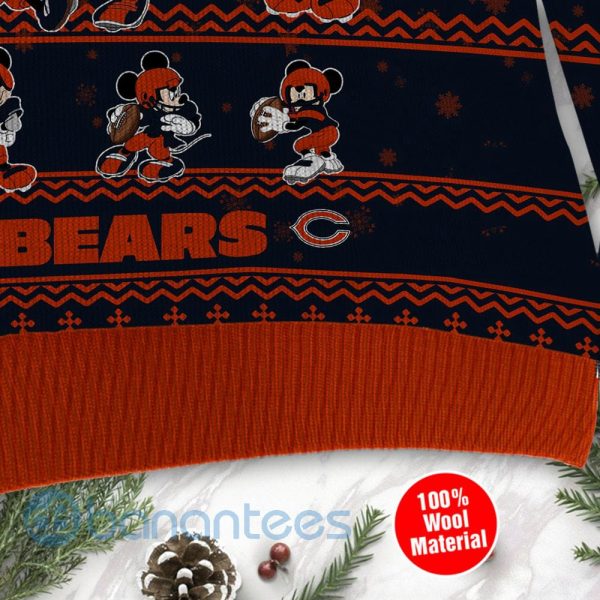 Chicago Bears Mickey Mouse Ugly Christmas 3D Sweater Product Photo
