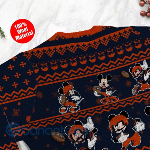 Chicago Bears Mickey Mouse Ugly Christmas 3D Sweater Product Photo