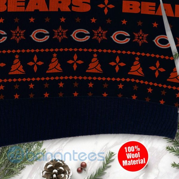 Chicago Bears Santa Claus In The Moon Ugly Christmas 3D Sweater Product Photo