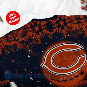 Chicago Bears Santa Claus In The Moon Ugly Christmas 3D Sweater Product Photo