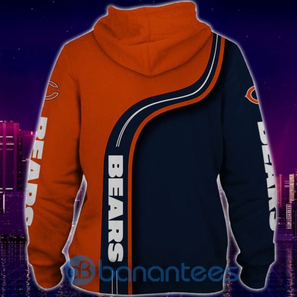 Chicago Bears Zip All Over Printed 3D Hoodie, Zip Hoodie Bears Product Photo