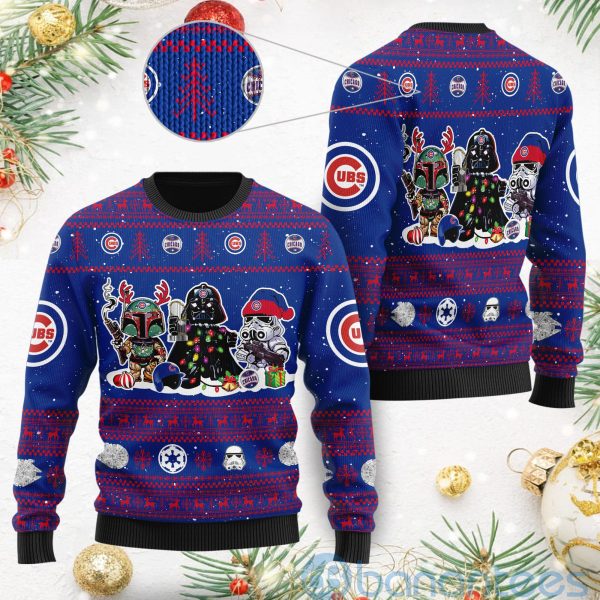 Chicago Cubs Star Wars Ugly Christmas 3D Sweater Product Photo