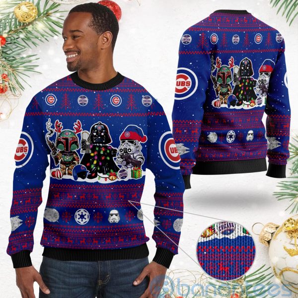 Chicago Cubs Star Wars Ugly Christmas 3D Sweater Product Photo