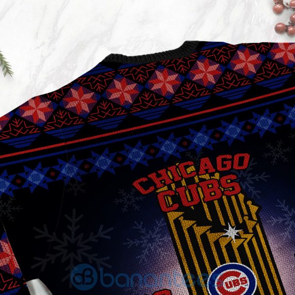Chicago Cubs World Series Champions Ugly Christmas 3D Sweater Product Photo