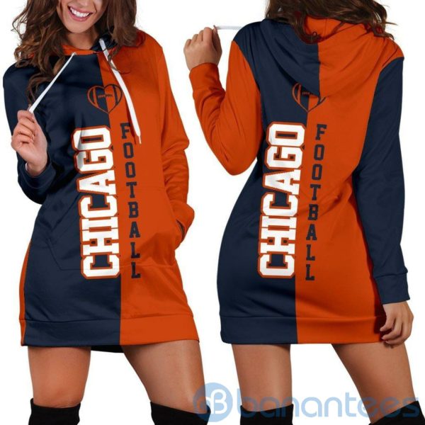 Chicago Football Hoodie Dress For Women Product Photo
