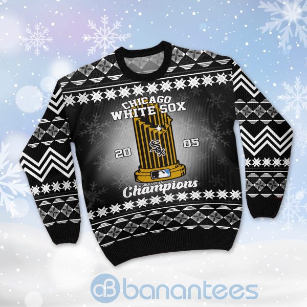 Chicago White Sox World Series Champions Ugly Christmas 3D Sweater Product Photo