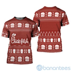 Chick fil A Ugly Christmas All Over Printed 3D Shirt Product Photo