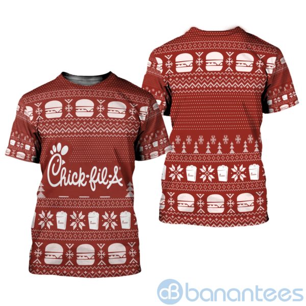 Chick fil A Ugly Christmas All Over Printed 3D Shirt Product Photo