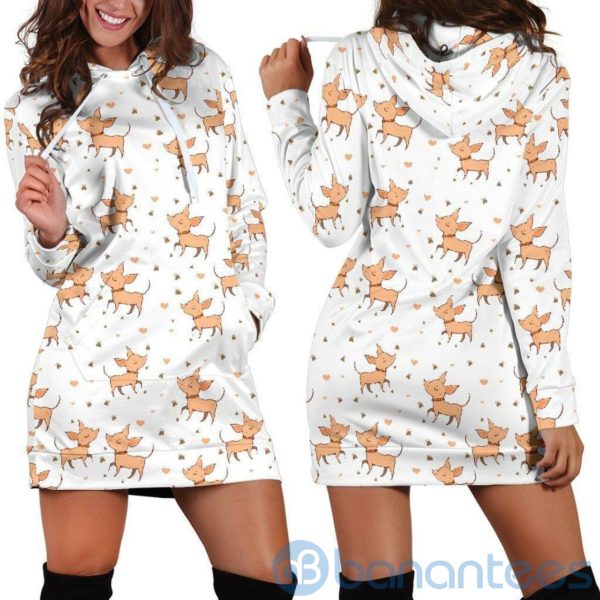 Chihuahua Dog Lover Hoodie Dress For Women Product Photo