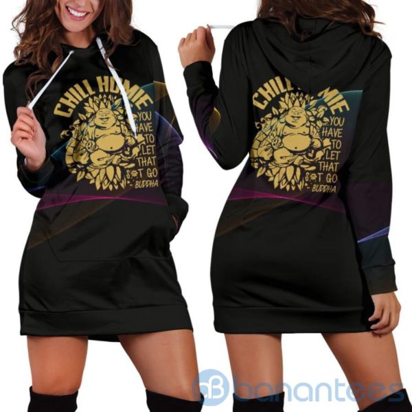 Chill Homie Hoodie Dress For Women Product Photo