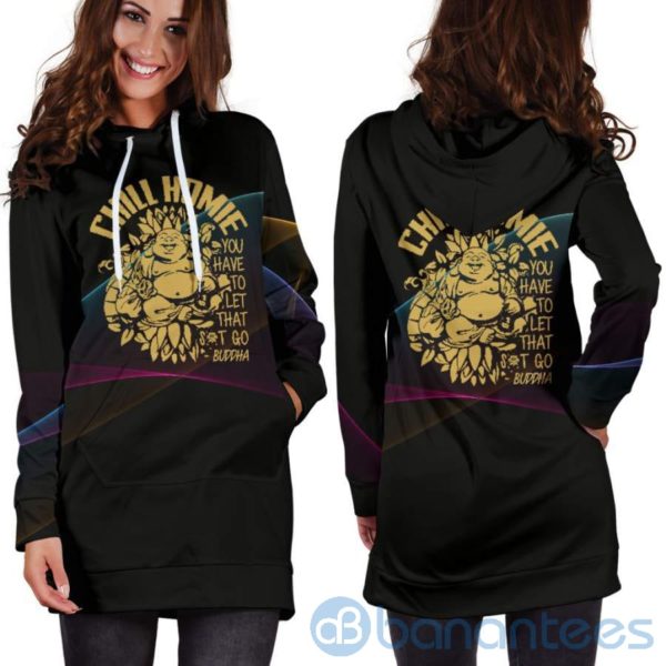 Chill Homie Hoodie Dress For Women Product Photo