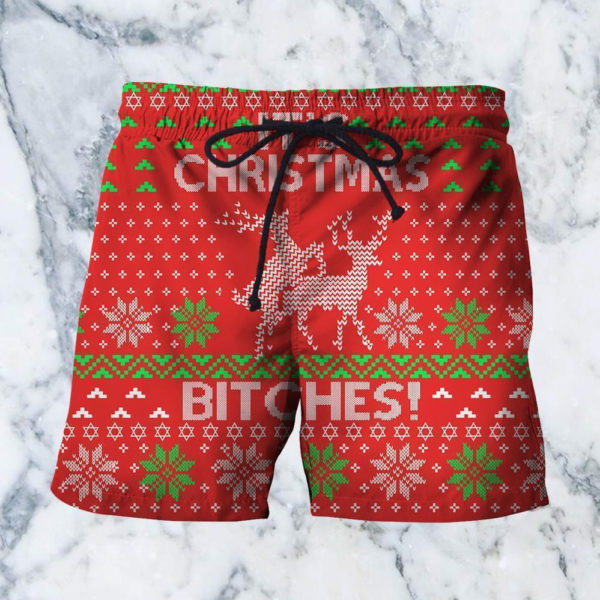 Christmas Bitches Knitting Pattern Merry Christmas Full Printed 3D Shirt - Short Pant - Red