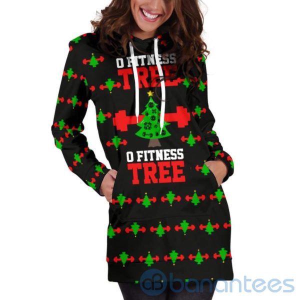 Christmas Fitness Tree Hoodie Dress For Women Product Photo