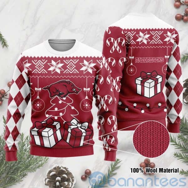 Christmas Gift Arkansas Razorbacks Funny Ugly Christmas 3D Sweater Product Photo