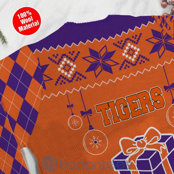 Christmas Gift Clemson Tigers Funny Ugly Christmas 3D Sweater Product Photo