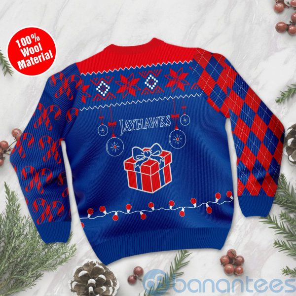 Christmas Gift Kansas Jayhawks Funny Ugly Christmas 3D Sweater Product Photo