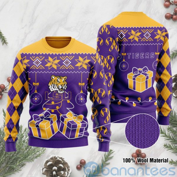 Christmas Gift LSU Tigers Funny Ugly Christmas 3D Sweater Product Photo