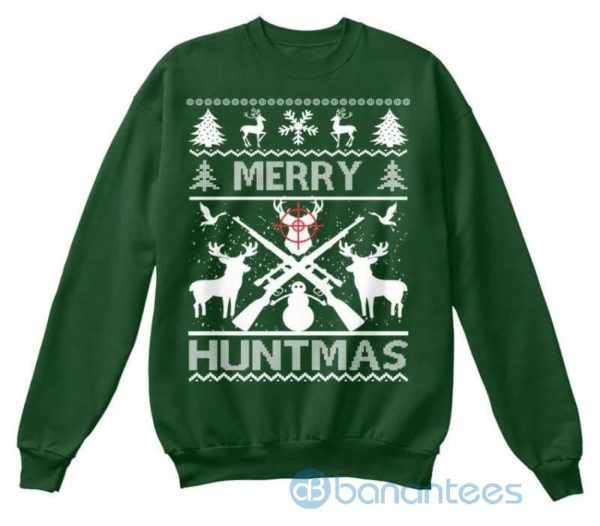 Christmas Hunting Merry Huntmas Graphic Unisex Sweatshirt Product Photo