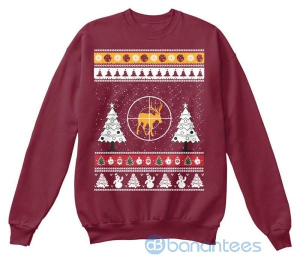 Christmas Hunting Pine Trees Graphic Unisex Sweatshirt Product Photo