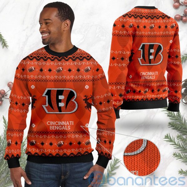 Cincinnati Bengals American Football Black Ugly Christmas 3D Sweater Product Photo