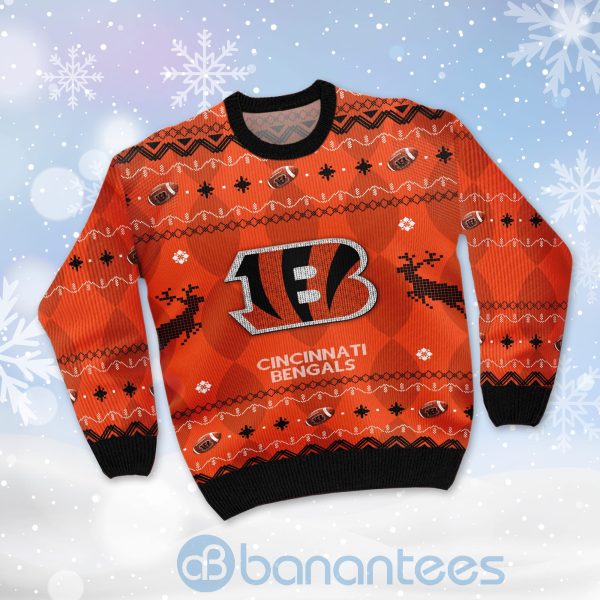 Cincinnati Bengals American Football Black Ugly Christmas 3D Sweater Product Photo