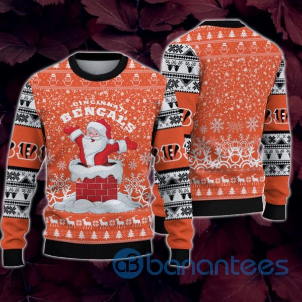 Cincinnati Bengals Christmas Funny Santa Claus All Over Printed 3D Sweatshirt Product Photo