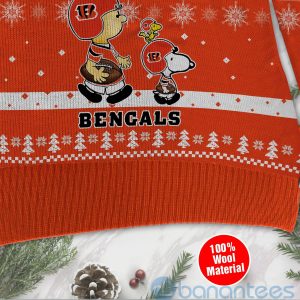 Cincinnati Bengals Funny Charlie Brown Peanuts Snoopy Ugly Christmas 3D Sweater Product Photo