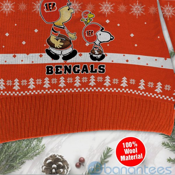 Cincinnati Bengals Funny Charlie Brown Peanuts Snoopy Ugly Christmas 3D Sweater Product Photo