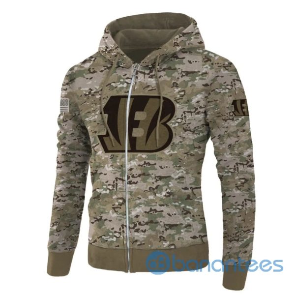 Cincinnati Bengals Hoodie Camo Printed 3D Pullover All Over Printed 3D Hoodie Zip Hoodie Product Photo
