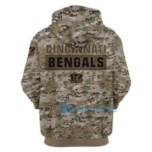 Cincinnati Bengals Hoodie Camo Printed 3D Pullover All Over Printed 3D Hoodie Zip Hoodie Product Photo