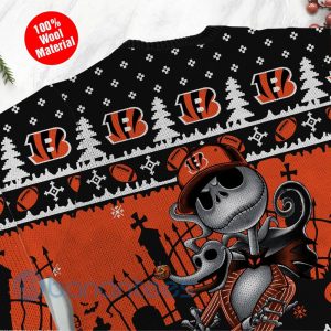 Cincinnati Bengals Jack Skellington Halloween Ugly Christmas 3D Sweater Product Photo