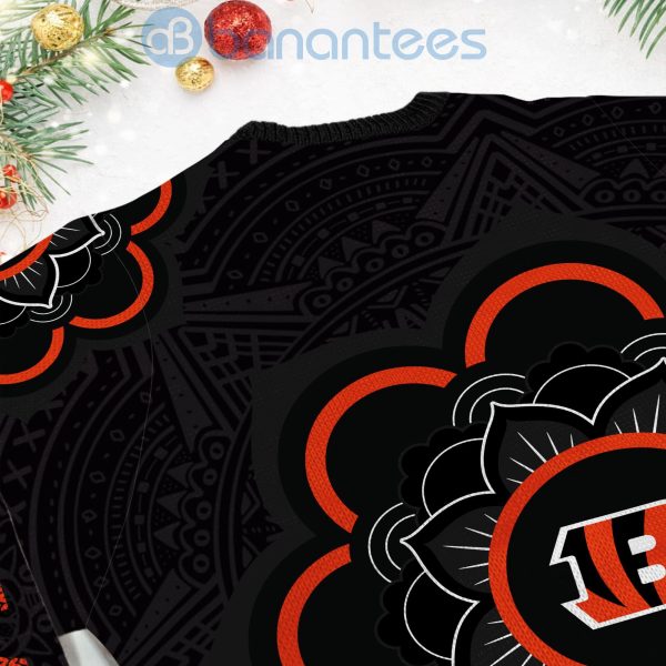 Cincinnati Bengals Mandala Logo Ugly Christmas 3D Sweater Product Photo