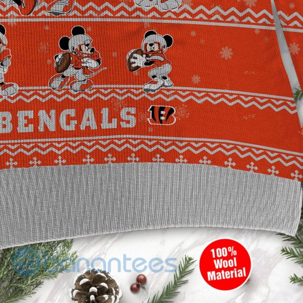 Cincinnati Bengals Mickey Mouse Ugly Christmas 3D Sweater Product Photo
