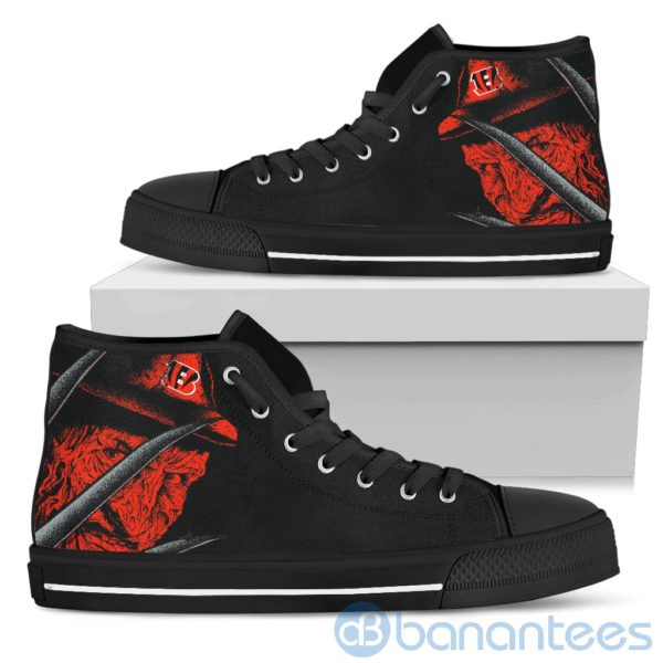 Cincinnati Bengals Nightmare Freddy High Top Shoes Product Photo