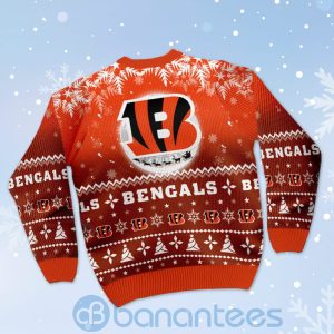 Cincinnati Bengals Santa Claus In The Moon Ugly Christmas 3D Sweater Product Photo